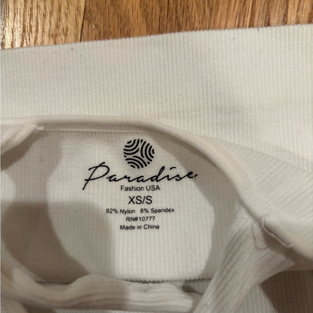 White Ribbed Tank Top - Picture 2 of 3